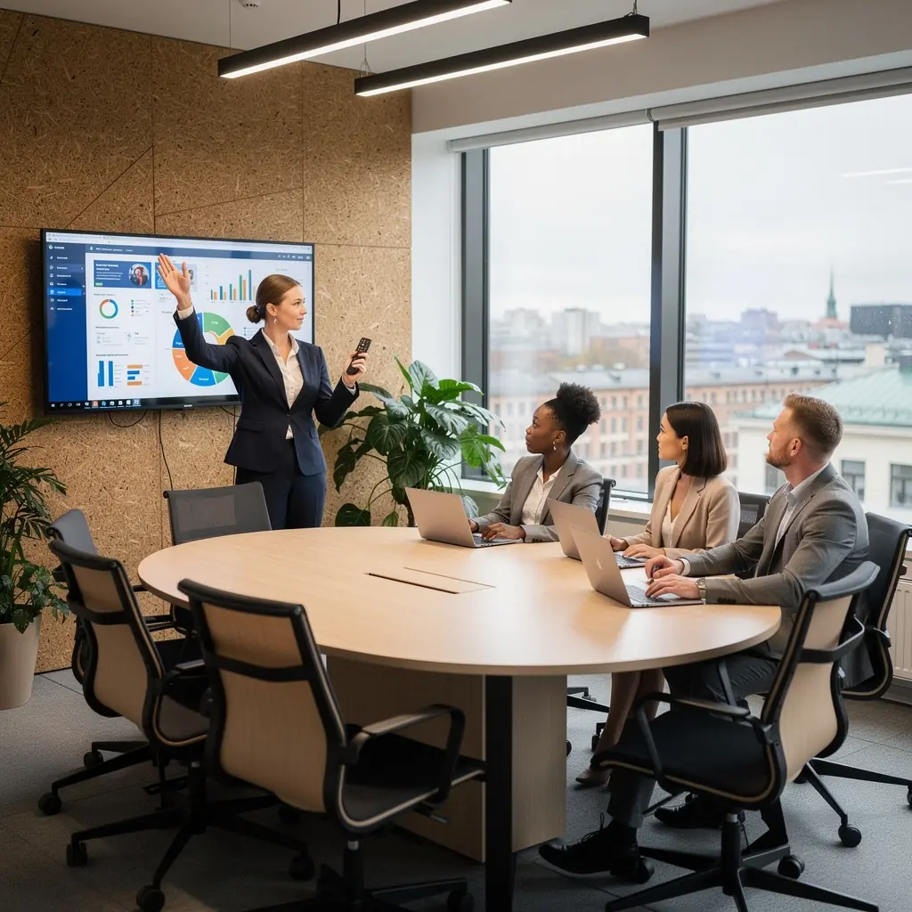 Ergonoomilised tööjaamad, mis võimaldavad paindlikku ruumilahendust.